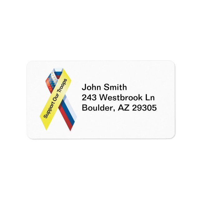 Support für unser Troops-Label Adressaufkleber (Vorne)