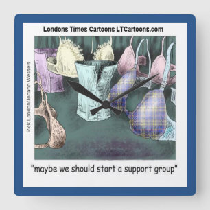 Support Group Funny Rick London Wall Clock Quadratische Wanduhr