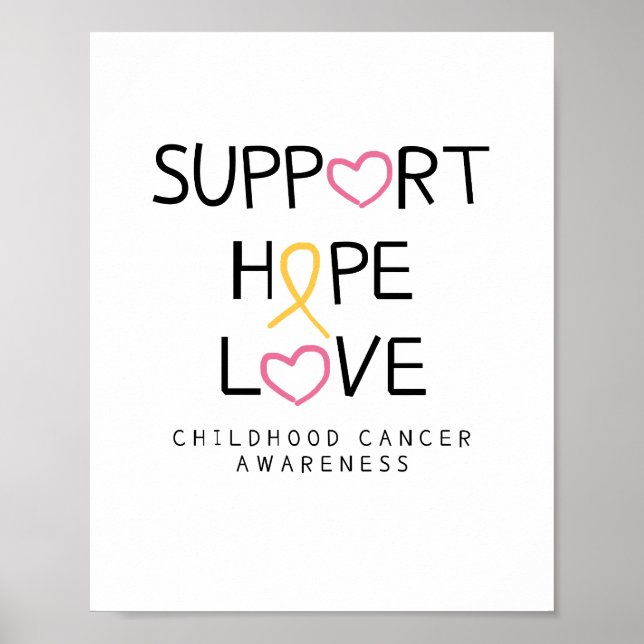support.hope.Liebe. Cancer Poster & Prints (Vorne)