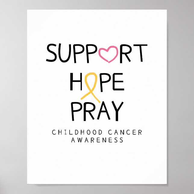 support.hope.pray. cancer Posters & Prints Poster (Vorne)