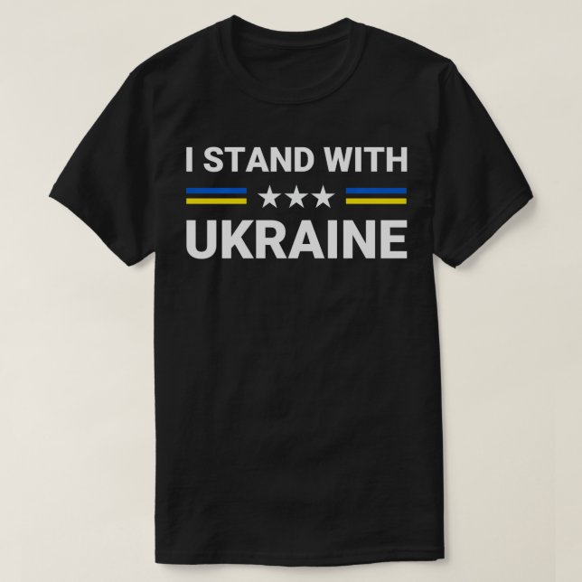Support I Stand With Ukraine American Ukrainian Fl T-Shirt (Design vorne)