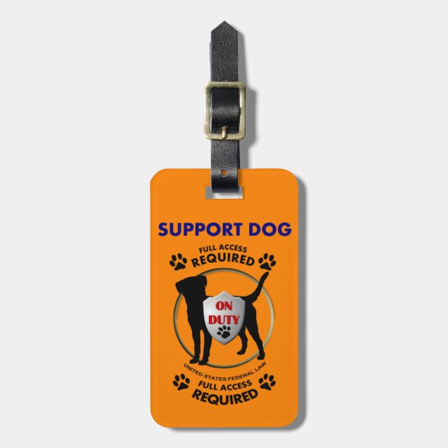 Support-ID Gepäckanhänger (Vorderseite vertikal)