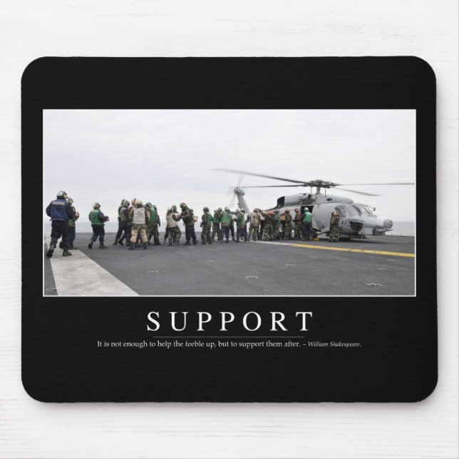 Support: Inspiration Zitat Mousepad (Vorne)