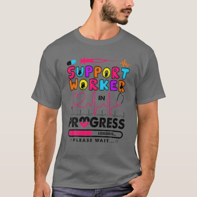 Support-Mitarbeiter in Progress Future Nurse Gesch T-Shirt (Vorderseite)