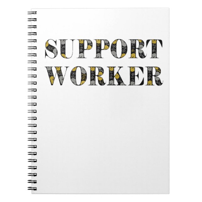 Support-Mitarbeiter-Notebook Notizblock (Vorderseite)