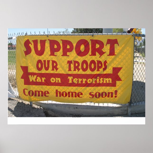 "Support Our troops" Zeichen, Hawthorne, Nevada Poster (Vorne)