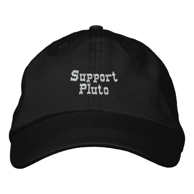 Support-Pluto Bestickte Kappe (Vorderseite)