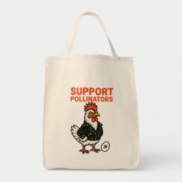Support Polinators Cool Rooster in Leather Jacket Tragetasche