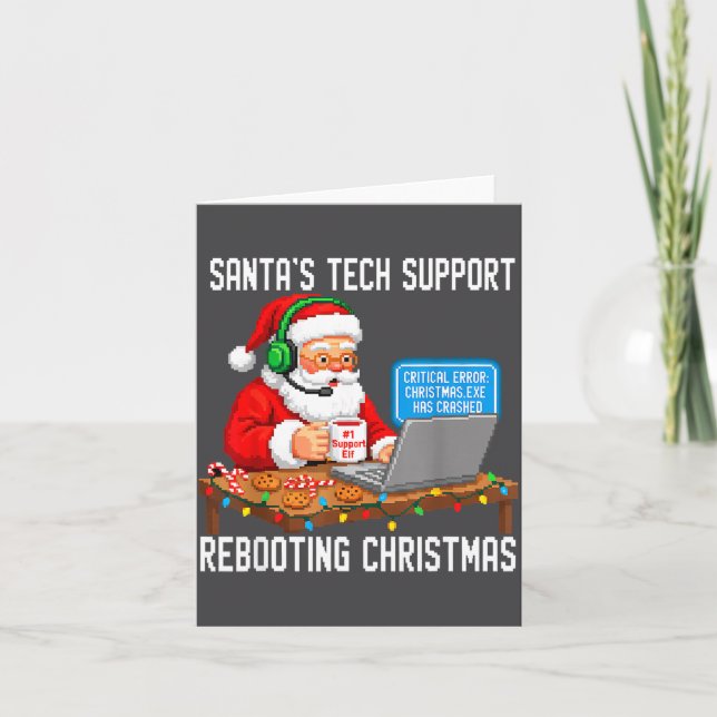 Support Rebooting Tech Santa's Smile Karte (Vorderseite)