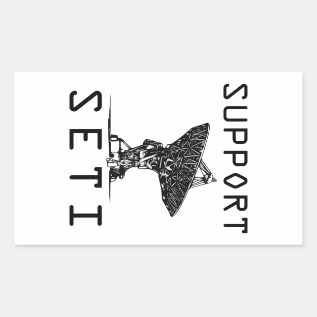 Support-SETI Rechteckiger Aufkleber (Vorderseite)