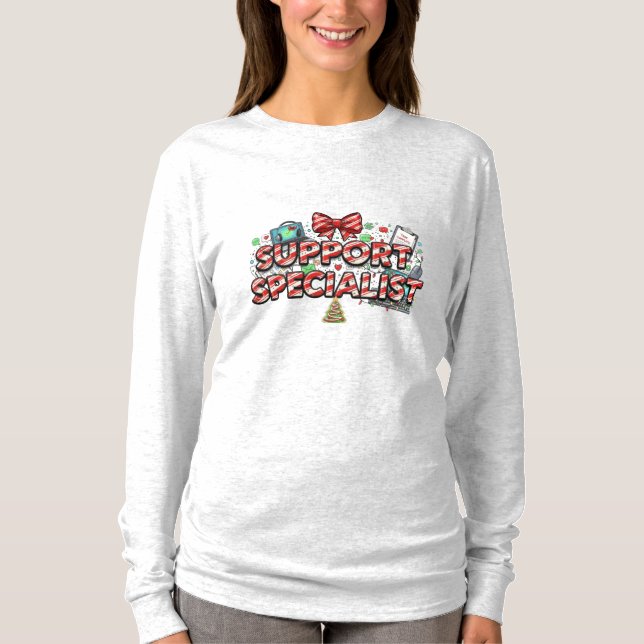 Support-Spezialist Langarmshirt T-Shirt (Vorderseite)