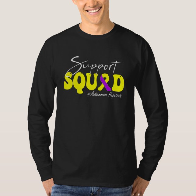 Support Squad Autoimmune Hepatitis Awareness Yello T-Shirt (Vorderseite)