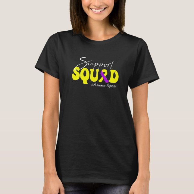 Support Squad Autoimmune Hepatitis Awareness Yello T-Shirt (Vorderseite)