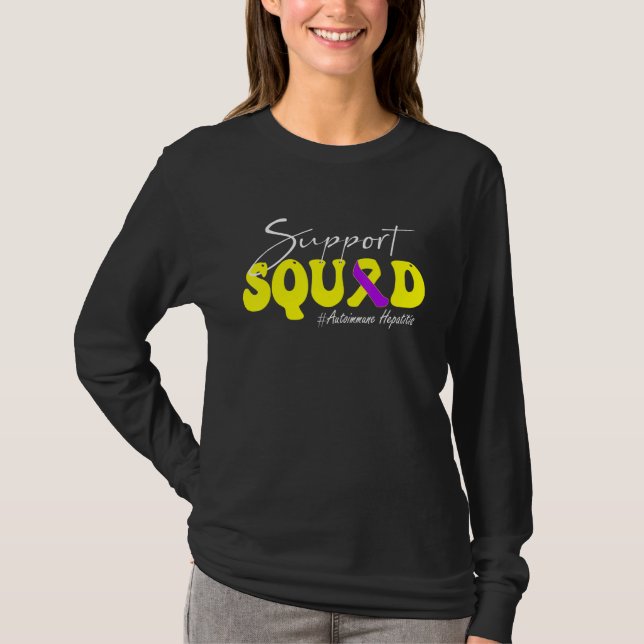 Support Squad Autoimmune Hepatitis Awareness Yello T-Shirt (Vorderseite)