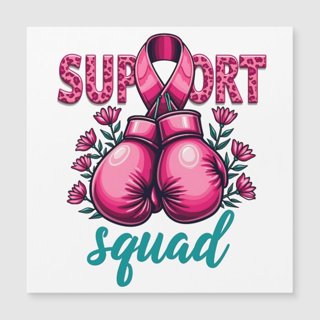 Support Squad Brustkrebs-Sensibilisierungskiste Magnetkarte (Vorderseite)