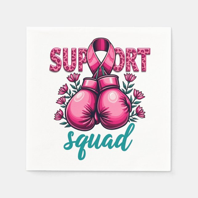 Support Squad Brustkrebs-Sensibilisierungskiste Serviette (Vorderseite)