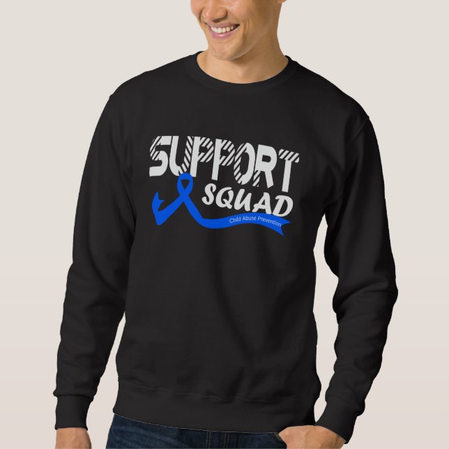 Support Squad Child Abuse Prevention Awareness Rib Sweatshirt (Vorderseite)