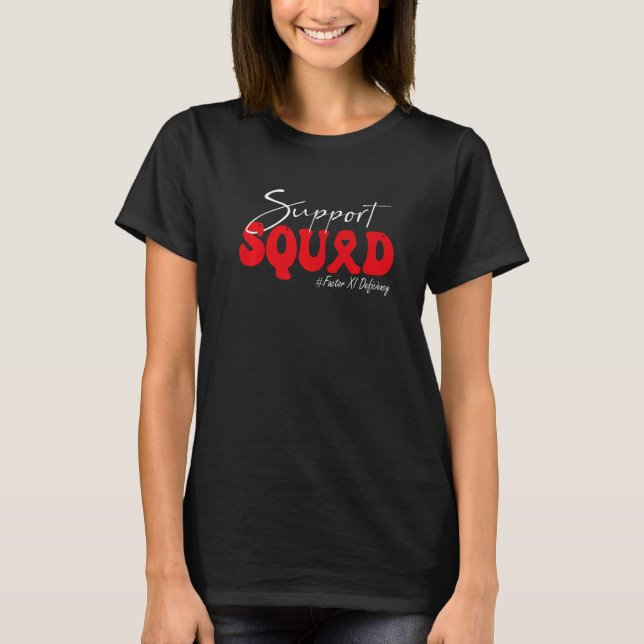 Support Squad Factor XI Deficiency Awareness Red R T-Shirt (Vorderseite)