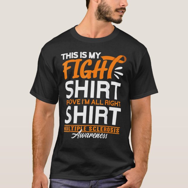 Support Squad Fight I Ed Ms Multiple Sclerosis T-Shirt (Vorderseite)