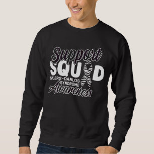 Support Squad I Zebra Ribbon I Ehlers Danlos Syndr Sweatshirt