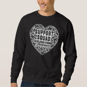 Support Squad I Zebra Ribbon I Ehlers Danlos Syndr Sweatshirt