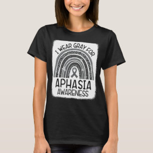 Support Squad Ich trage Grau für Ahasia Awareness T-Shirt