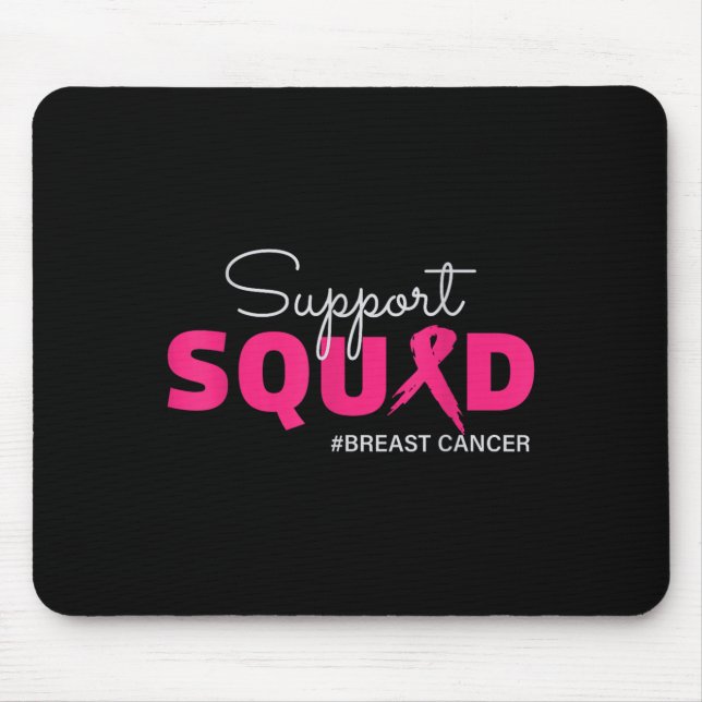 Support Squad Ich trage rosa Brustkrebs-Bewusstsei Mousepad (Vorne)