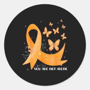 Support-Squad Orange Ribbon Multiple Sklerose Awa Runder Aufkleber