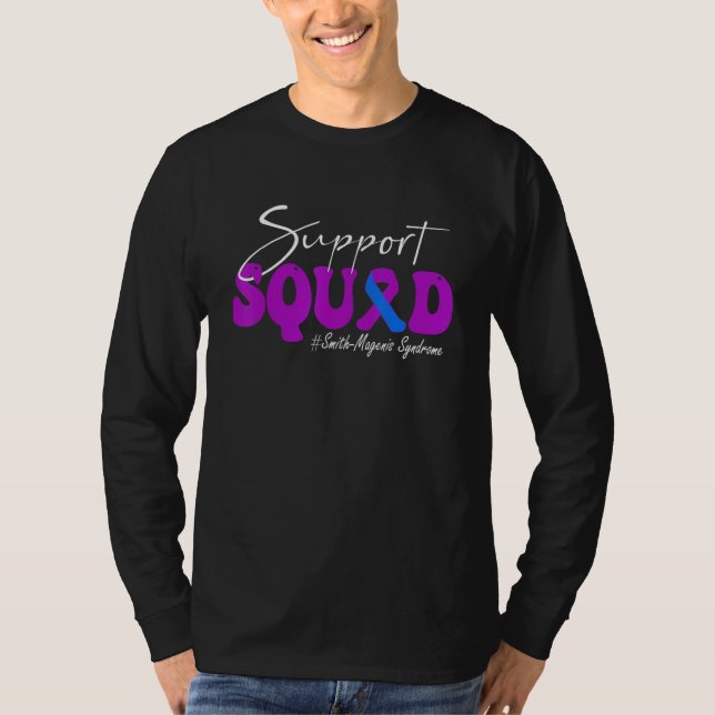 Support Squad Smith Magenis Syndrome Awareness Pur T-Shirt (Vorderseite)
