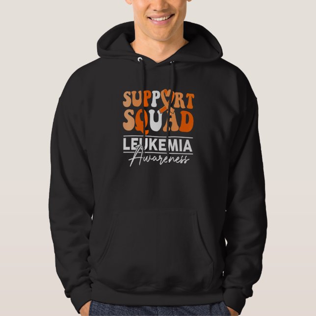 Support Squad Sunflower Hair Leukemia Awareness Hoodie (Vorderseite)