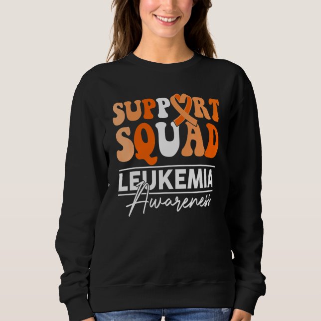Support Squad Sunflower Hair Leukemia Awareness Sweatshirt (Vorderseite)