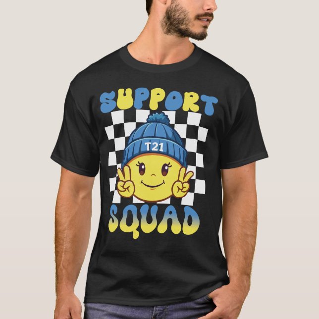 Support Squad T21 - Down Syndrome Awareness T-Shirt (Vorderseite)