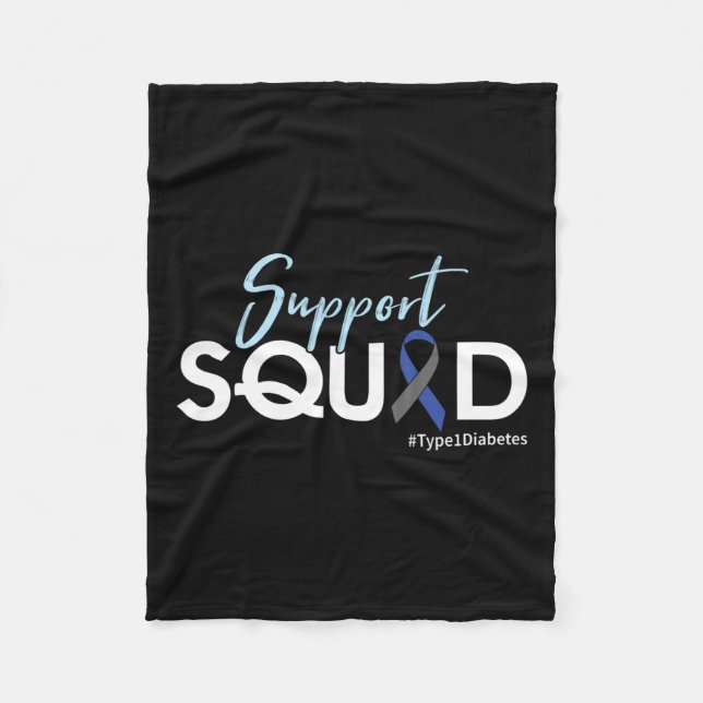 Support Squad - Typ 1 Diabetes-Bewusstsein Fleecedecke (Vorderseite)