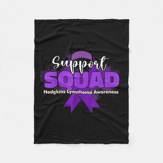 Support Squads Purple Ribbons Hodgkins Lymphoma Aw Fleecedecke (Vorderseite)