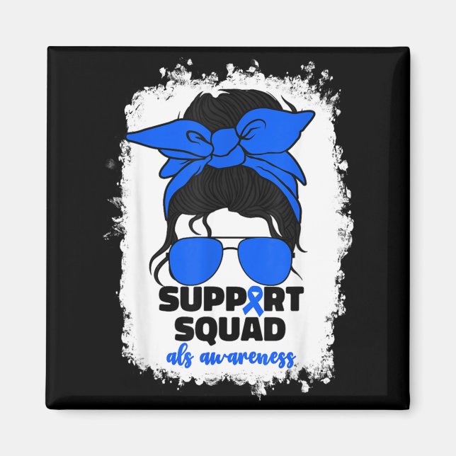 Support-Team ALS-Bewusstseinsmonat Blau Frauen Mut Magnet (Vorne)