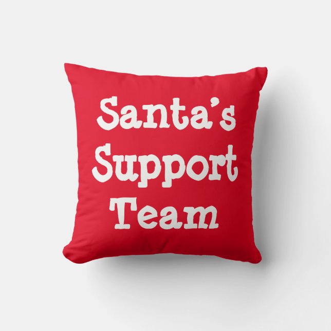 Support-Team des Weihnachtsmanns Kissen (Vorderseite)