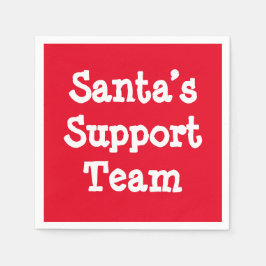 Support-Team des Weihnachtsmanns Serviette