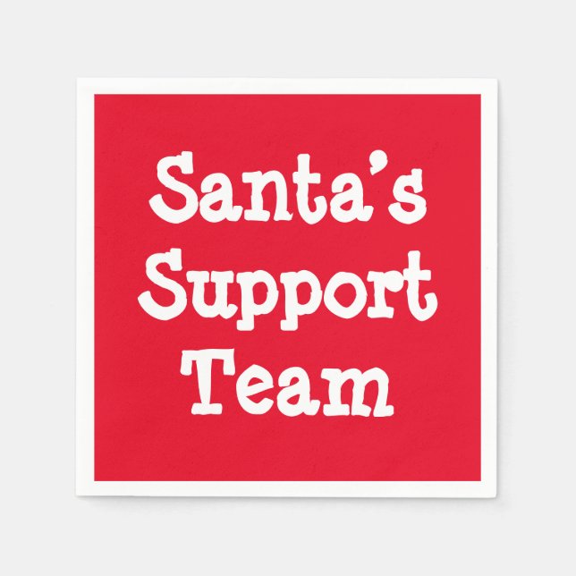 Support-Team des Weihnachtsmanns Serviette (Vorderseite)