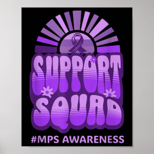 Support-Team für Squad Mps Awareness Retro Groovy Poster
