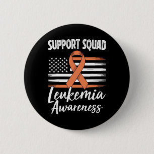Support-Team Leukämie-Bewusstsein Orange Band Blo Button