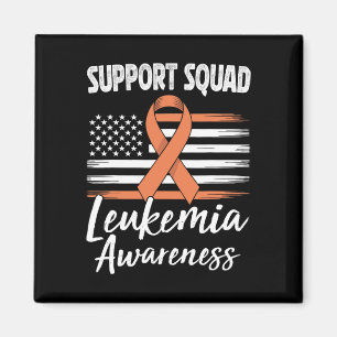 Support-Team Leukämie-Bewusstsein Orange Band Blo Magnet
