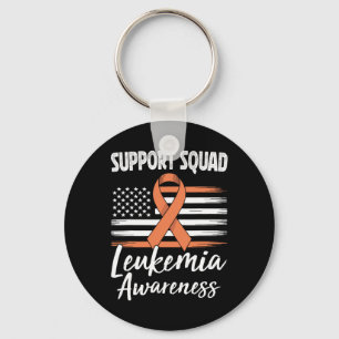 Support-Team Leukämie-Bewusstsein Orangefarbenes B Schlüsselanhänger