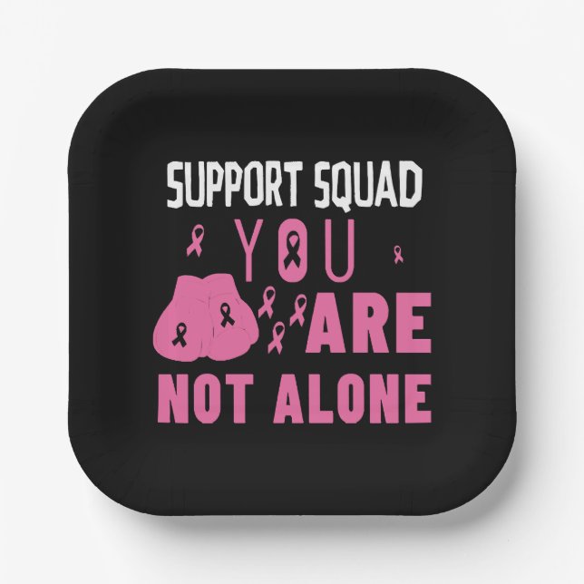 Support-Team Sie sind nicht allein Pappteller (Vorderseite)
