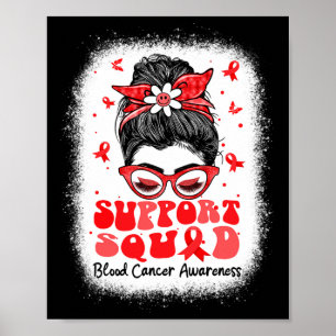 Support-Team Unordentlicher Dutt Schmetterling Rot Poster