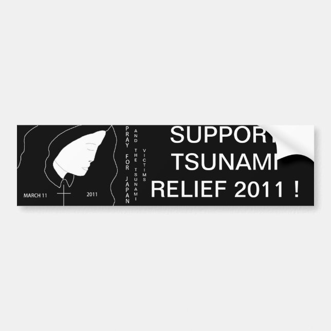 SUPPORT TSUNAMI RELIEF AUTOAUFKLEBER (Vorne)