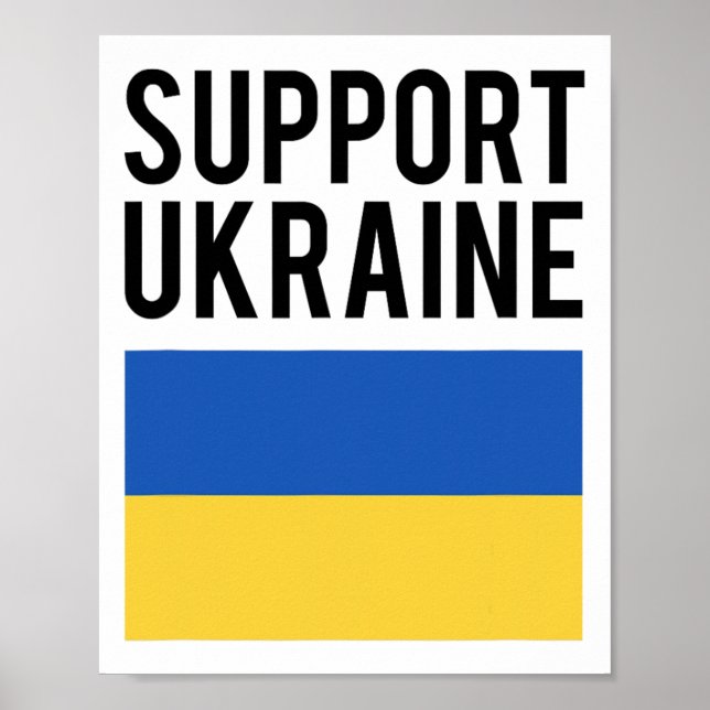 Support Ukraine - Black Bold Letters - Ukrainian F Poster (Vorne)