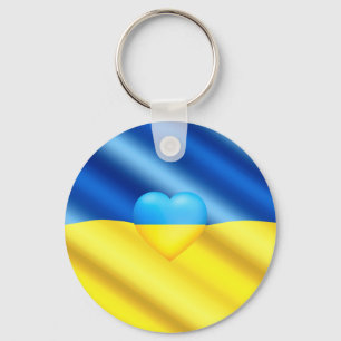 Support Ukraine - Freedom - Ukraine Flag Keychain Schlüsselanhänger