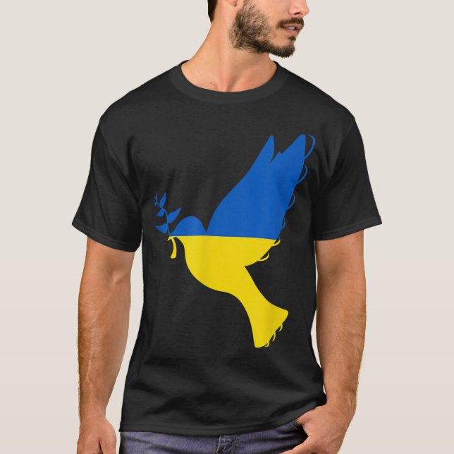 Support Ukraine I Stand With Ukraine Flag T-Shirt (Vorderseite)