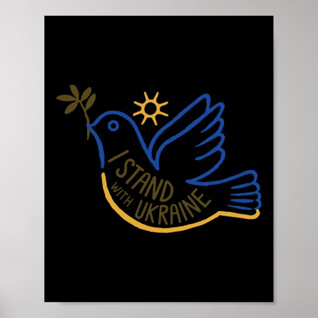 Support Ukraine I Stand With Ukraine  Poster (Vorne)