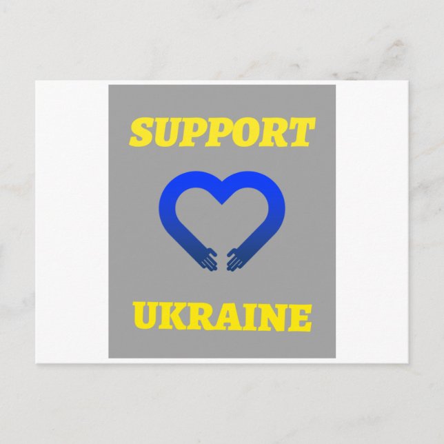 SUPPORT UKRAINE POSTKARTE (Vorderseite)